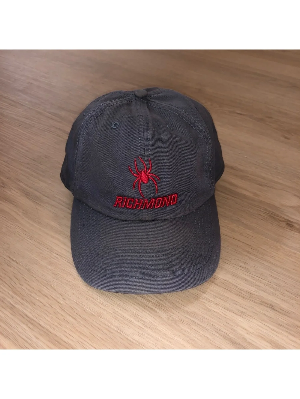 VINTAGE RICHMOND SPIDERS 47 BRAND FITTED BASEBALL HAT CAP DARK GRAY RED SIZE XL